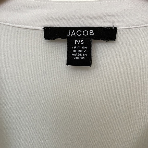 JACOB Peasant Blouse Button Up White Flowy - Picture 6 of 6